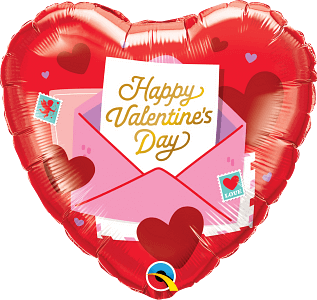 Happy Valentine's Day Love Letter Foil Balloon