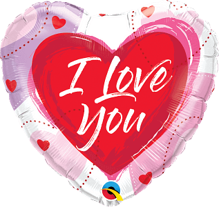 I Love You Heart Foil Balloon
