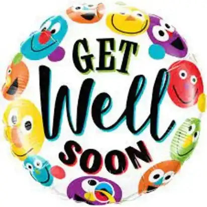 Get Well Soon Emoji Foil Balloon