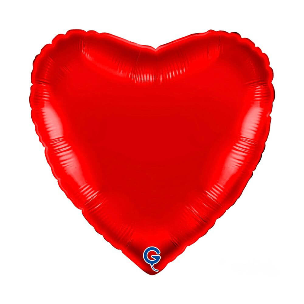 Red Satin Heart Foil Balloon