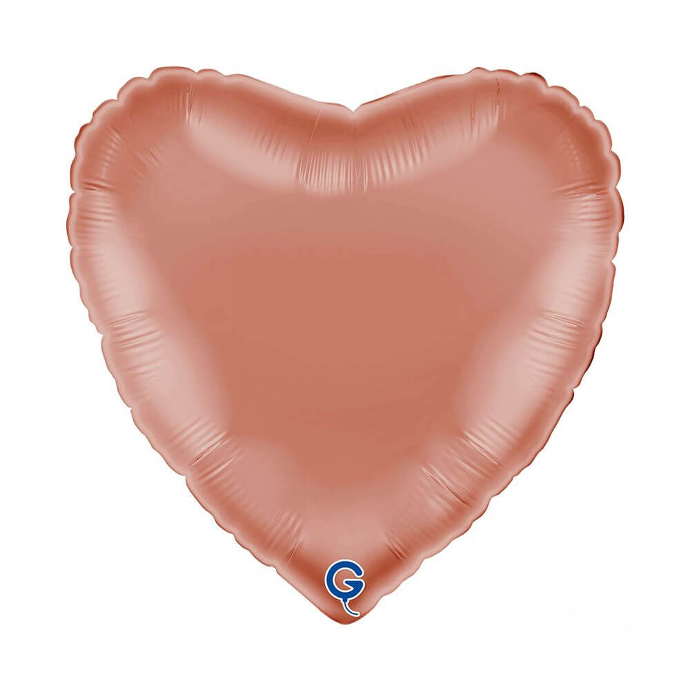 Rose Gold Satin Heart Foil Balloon