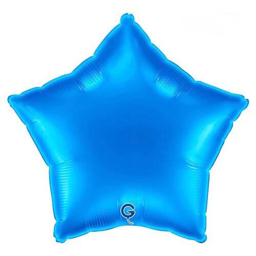 Sapphire Blue Satin Star Foil Balloon