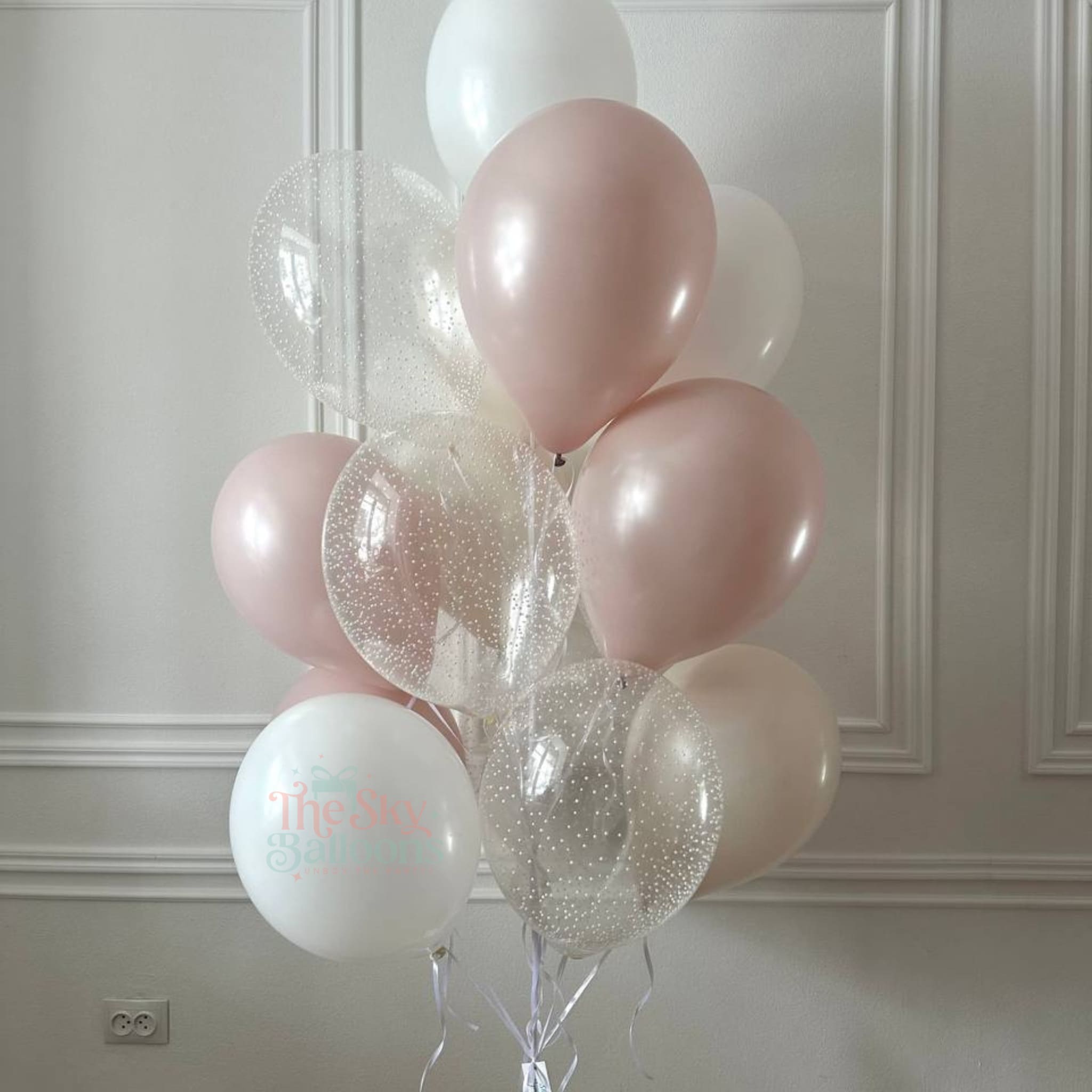 Blush Pink & Glitter Balloon Bouquet