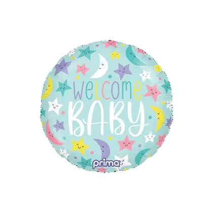 Welcome Baby Moon Stars Foil Balloon