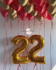 Happy 22nd Balloons Setup