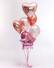 Heart Foil Balloons Bouquet