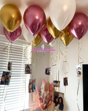 Helium Balloons with printed photographs Set ups
