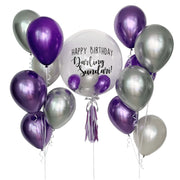 Purple Customized Balloons Bouquet