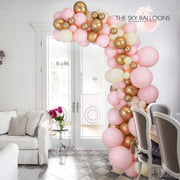 Baby Pink Asymmetric Balloon Arch