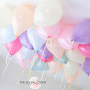 Pastel Rainbow Helium Ceiling Balloons