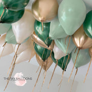 Inflated Forest Green Helium Balloons Delivered